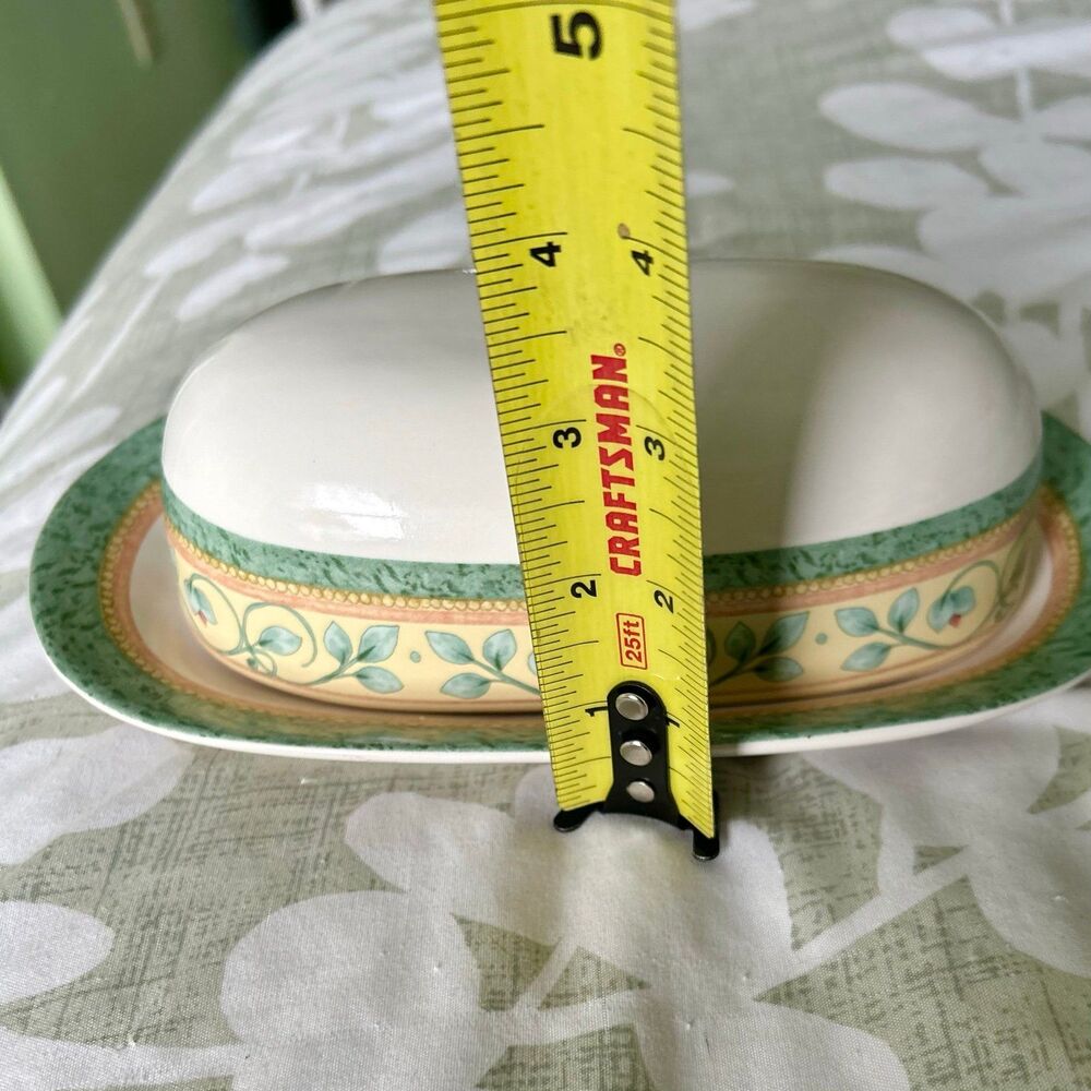VTG French Quarter Dainty Ceramic Pfaltzgraff Kitchen Butter Dish With Lid - Picture 9 of 11